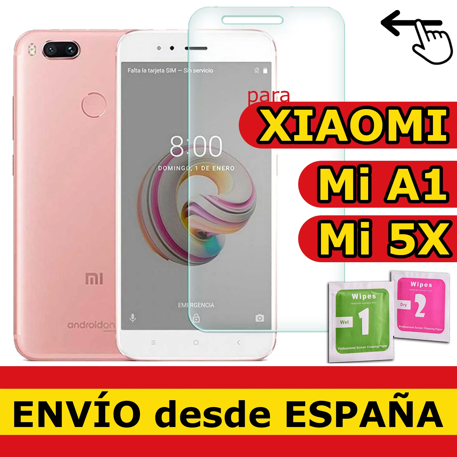 Pellicola Vetro Temperato Per Xiaomi Mi A1 / Mi 5X Protezione Qualità Premium 9H 0.33Mm