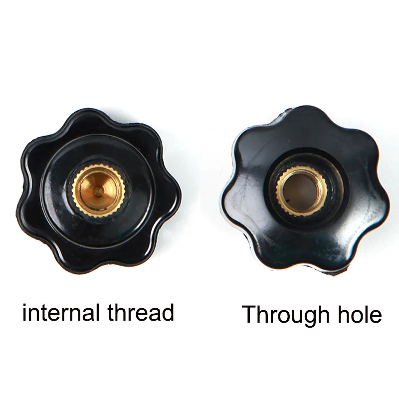 Купи 1Pcs M5-M16 Black Plum Bakelite Hand Tighten Nuts Handle Thread Star Mechanical Thumb Nuts Clamping Knob Manual Nuts за 30 рублей в магазине AliExpress