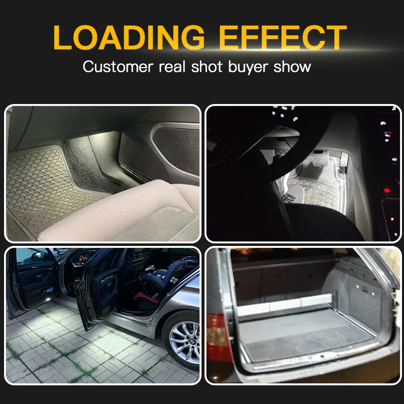 2 шт. 12 В автомобильный белый светодиодный светильник для ног перчаток багажник VW