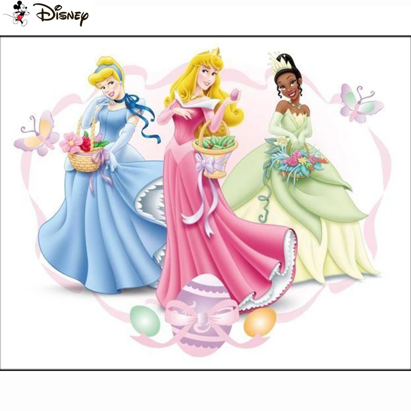 

Набор для алмазной вышивки «мультяшная принцесса», Набор для вышивки крестиком «сделай сам», с рисунком Диснея, квадратная, круглая Алмазна...