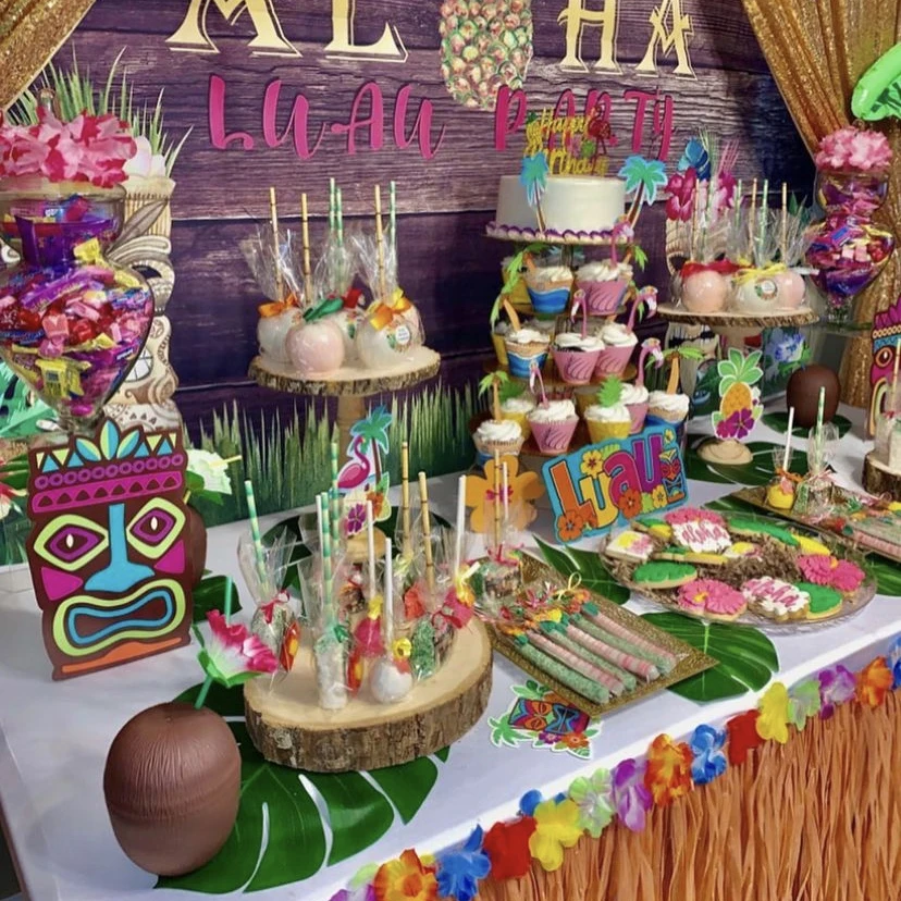 Гавайская темативечерние Гавайский пляж летние тропические фламинго товары для