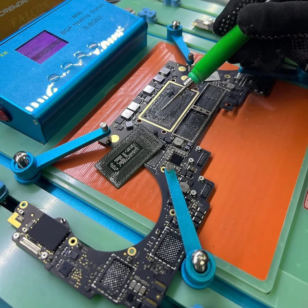 Фото SoFix S-BGN2 Mini BGA Нагревательная станция S-FAN3 Вентилятор охлаждения дымовых выхлопных газов УФ-лампа для Macbook Pro Mac Logic Тепло материнской платы №2