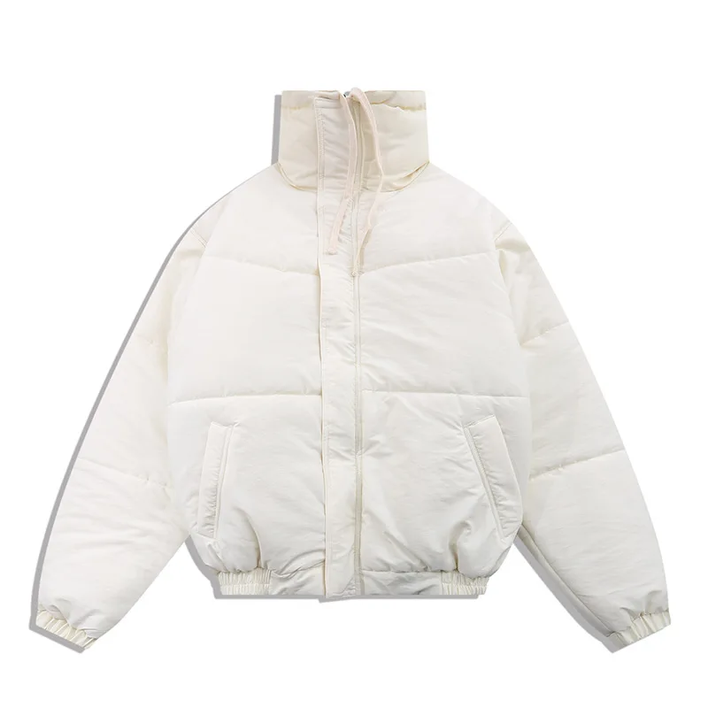 2022 Winter High Street Down Cotton Jacket Trend Cotton Jacket Men And Women Solid Color Thickened Paragraph Cotton Clothing