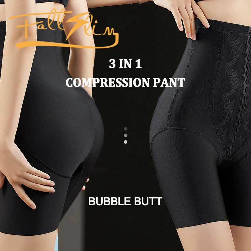 FALLSLIM High Waist Body Shaping Pants Women Waist Trainer Butt Lifter Tummy Control Shaper Panties Slimming Seamless Shorts