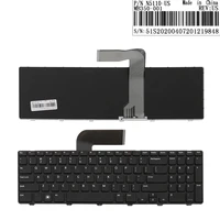 new us layout keyboard for dell new inspiron 15r n5110 glossy frame black us