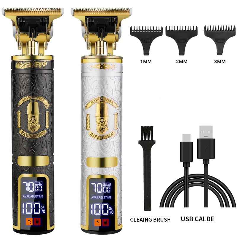 

Электрическая машинка для стрижки волос, мужская, с регулируемой скоростью, перезаряжаемая, USB