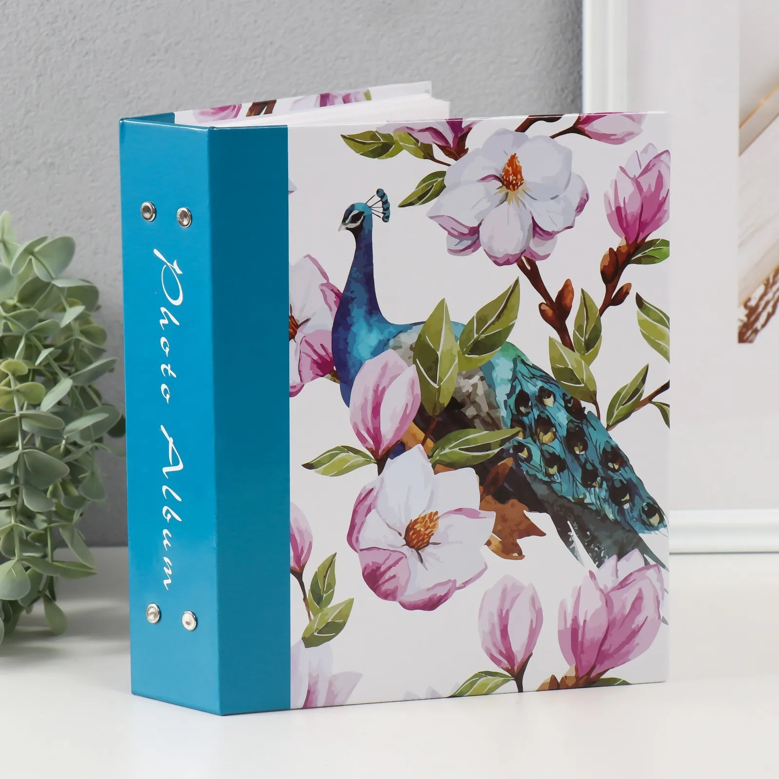 Фотоальбом на 200 фото 10х15 см &quotФауна (Синий павлин)&quot