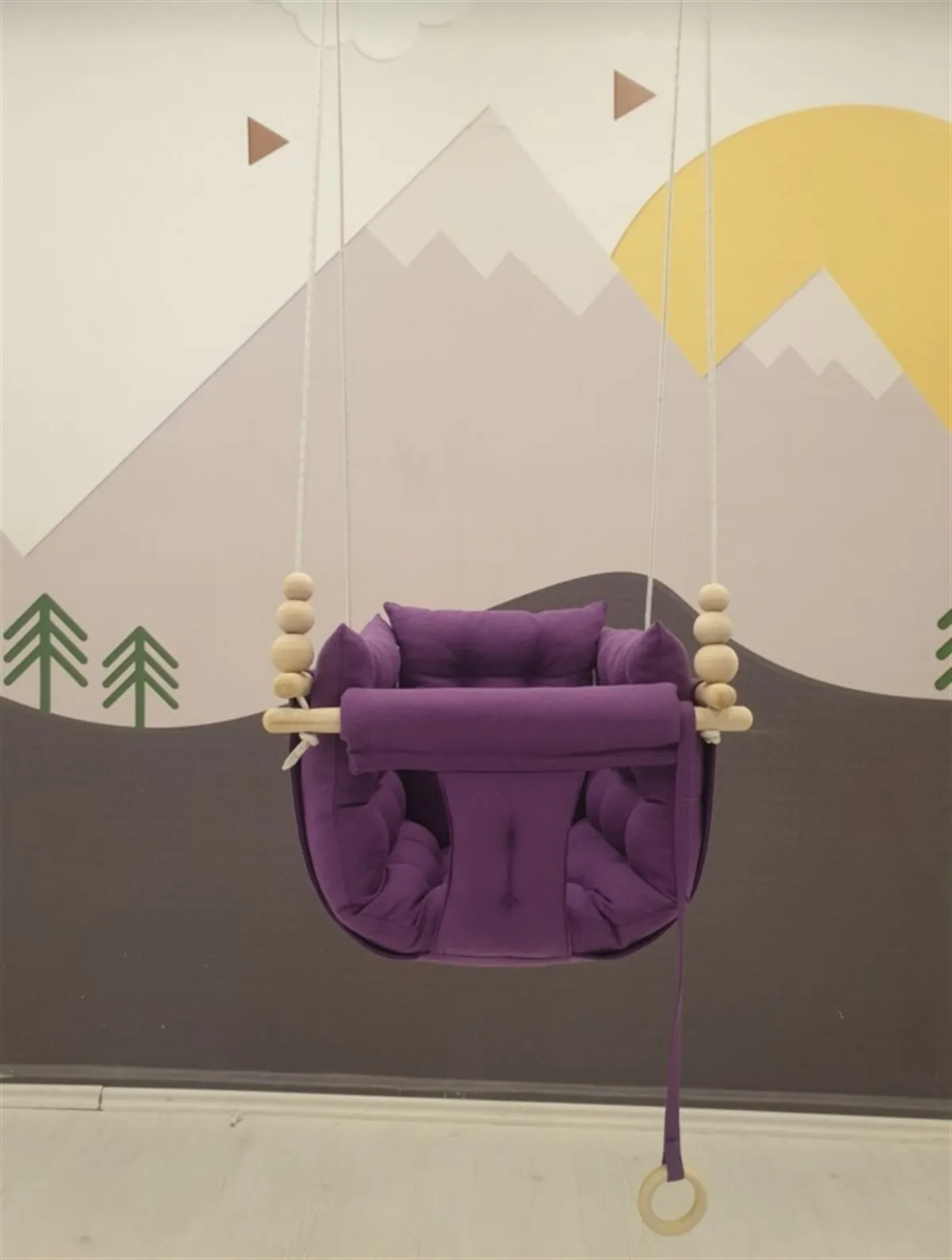 Jaju Baby Fluffy Purple Swing
