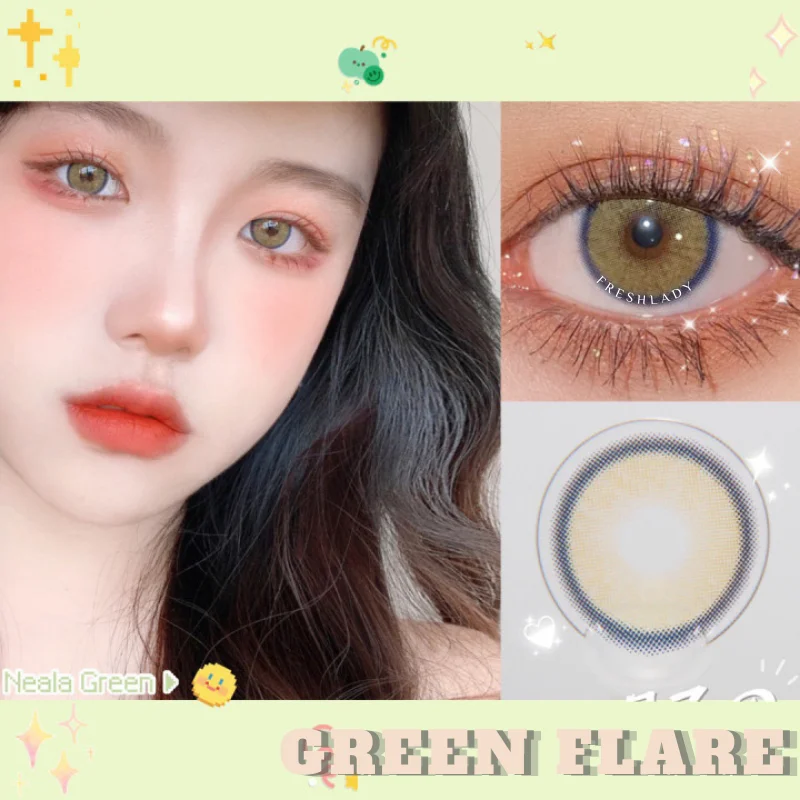 

FRESHLADY Official 1Pair New Style Contact Lenses Yearly Use Colored Contacts Cosmetic Lens Beautiful Pupil Natural Contact Lens