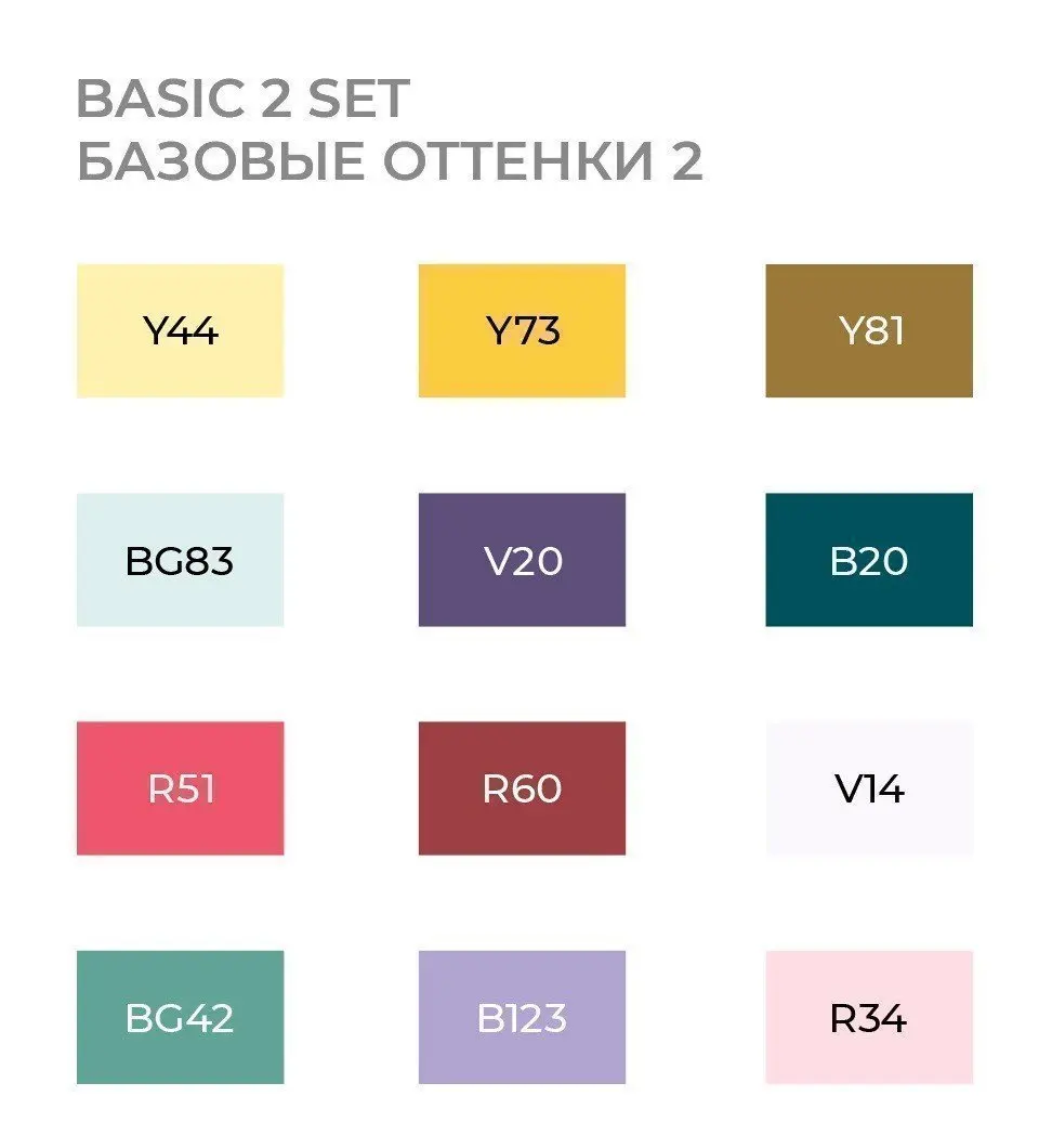 Alcohol Based Sketchmarker Basic 2 Set 12 PCs Base Shades Organizer Bag |