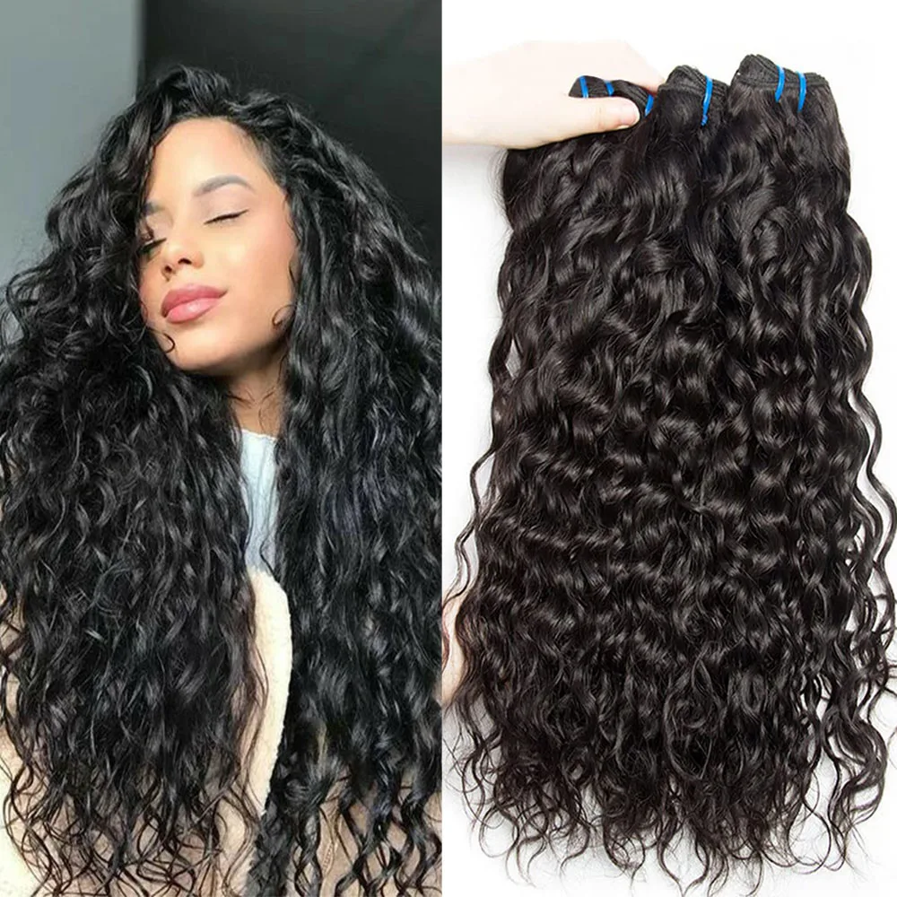

30 Inch Brazilian Water Wave Human Hair Bundles VIPBeauty Water Wave Bundles For Black Women Remy Hiar Extension 3 Bundles Deal