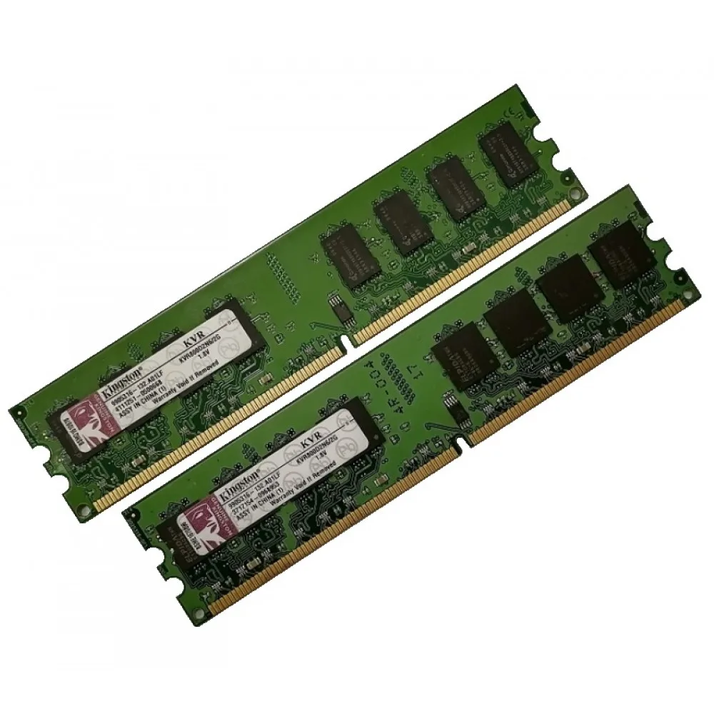 ОЗУ Dimm 4Gb PC2-6400(800)DDR2 Kingston KVR800D2N6/2G 9905316-132.A01LF (Kit 2x2Gb)