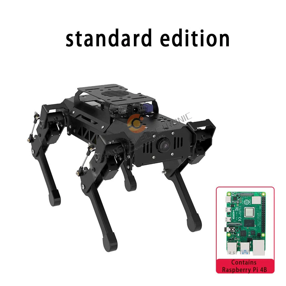 ROS Robot Four-Legged Robot Dog Puppypi Bionic 4-Legged Intelligent Programming AI Visual Recognition Raspberry Pi 4B