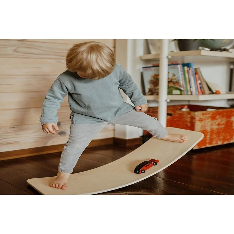Wood Balance Board Balance Board Natural Wooden Kids Toy Coordination Exercise Balance Trainer Fitness Yoga Tops For Children