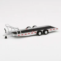 new arrival 164 trailer car hauler trailer type a silver alloy car model collection high simulation children gift