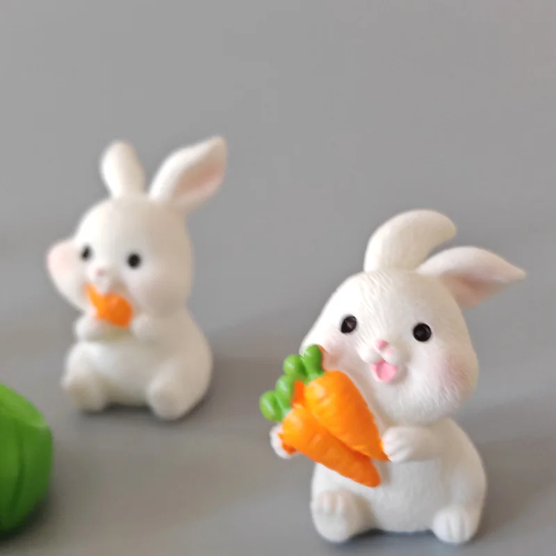 10 шт. милая фигурка кролика с горячей морковью пейзаж сделай сам домашний