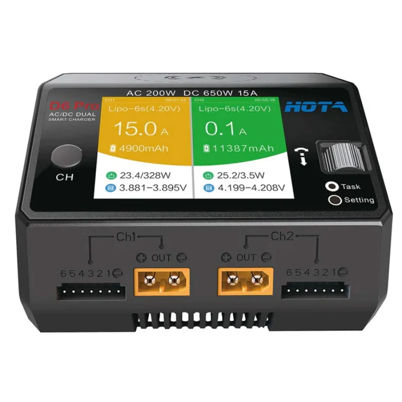 

HOTA D6 Pro Dual Channel 650W 15A AC/DC Battery Charger W / Wireless Cellphone Charging