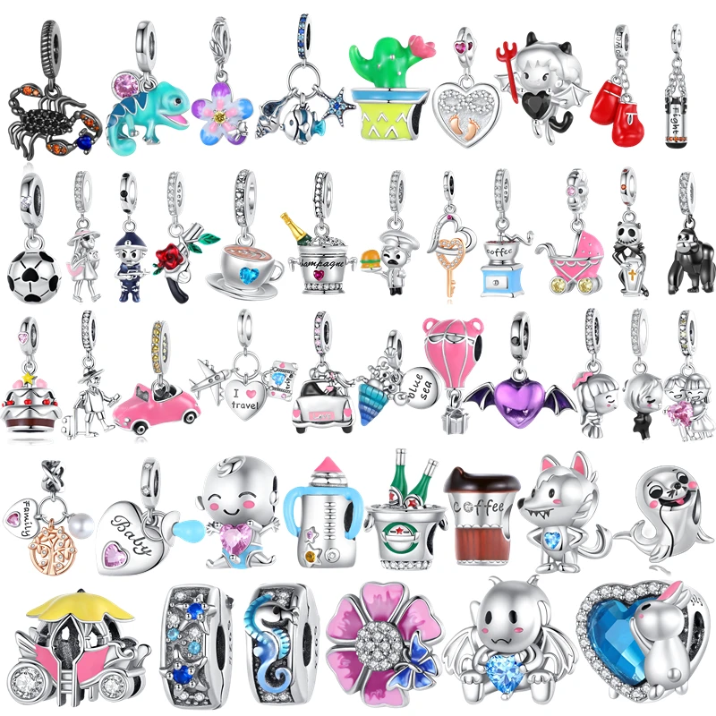 

New 925 SterlingSilver Valentine's Day Collection Bunny Charm for Pandora 925 Original Bracelet Charm Silver DIY Jewelry Jewelry