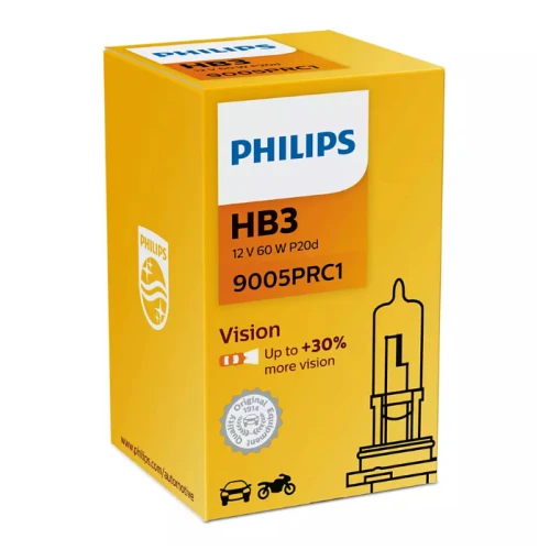 Лампа галогенная HB3 65W 12V PHILIPS