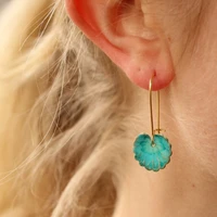 boho vintage blue ruffle earrings earrings for women pendientes pendientes mujer boucle oreille femme jewelry earings aretes de