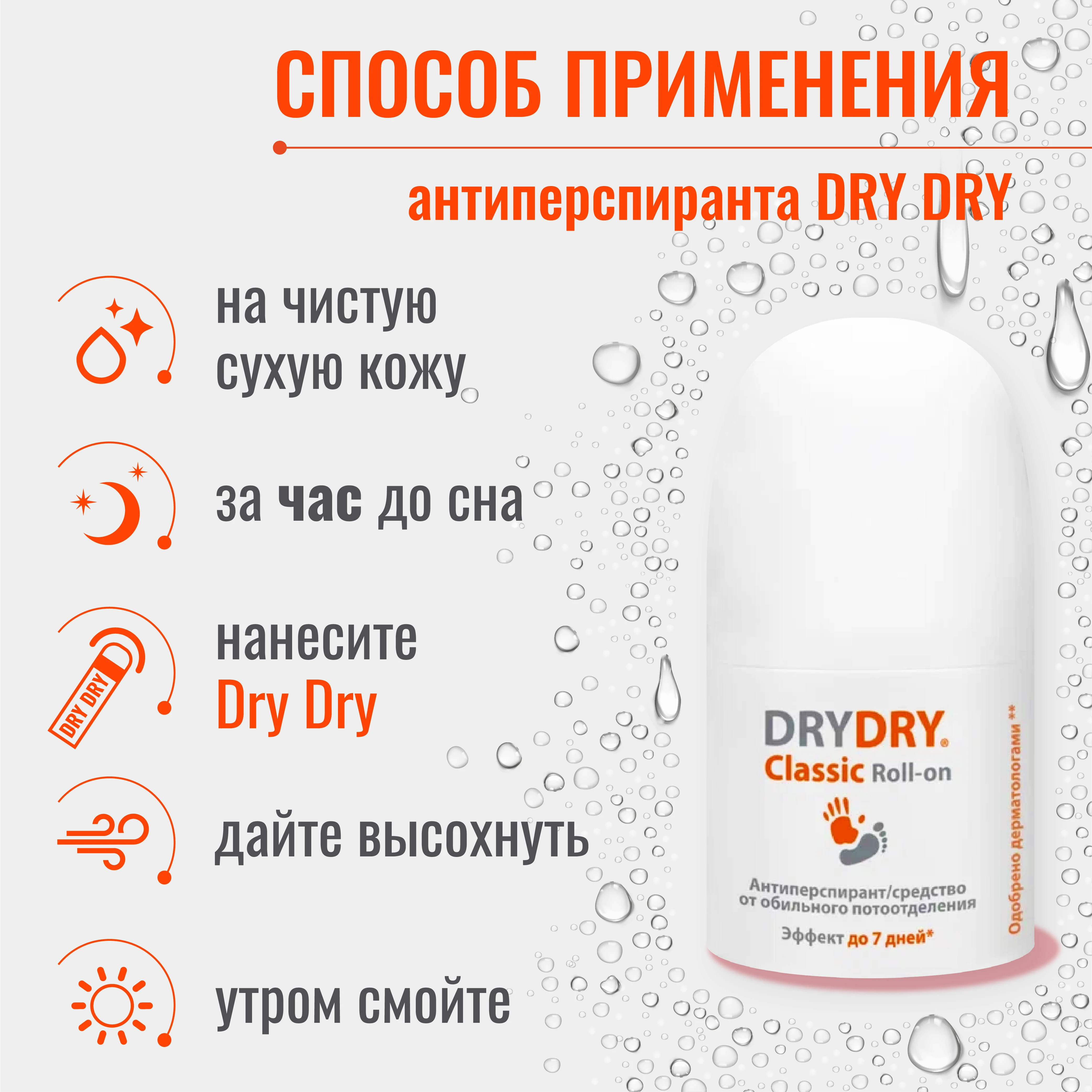 Dry dry дезодорант отзывы. Дезодорант Dry Dry Classic. Dry Dry антиперспирант для подмышек. Драй-драй дезодорант Классик. Драй драй Классик ролл он.