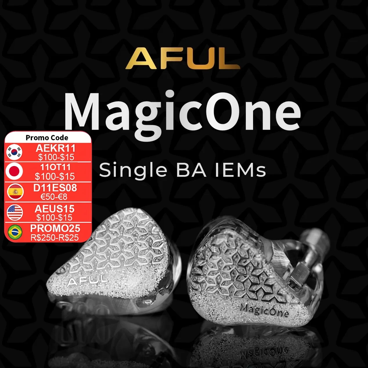 Наушники-вкладыши HiFiGo AFUL MagicOne с одинарным драйвером BA, наушники 1BA IEMs с сбалансированным якорем с SE-математической акустической технологией