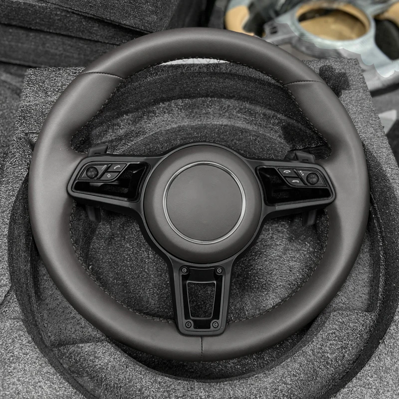 Подходит для Macan CayenneS Panamera Tavcan 718Cayman 991 992 911 996 987 кожаные спортивные рули из