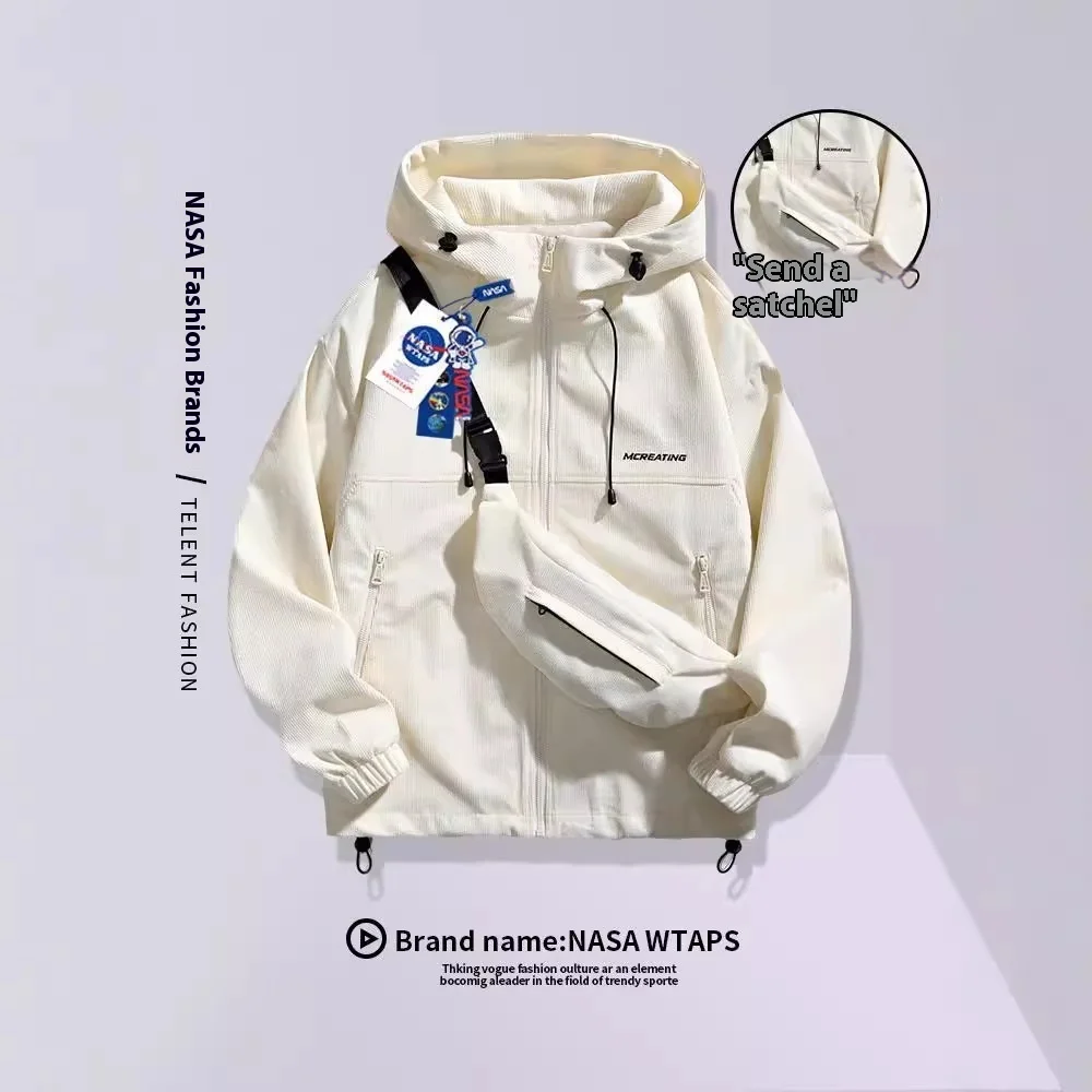 Мужская красивая весенняя куртка с капюшоном от NASA, новинка осени ...