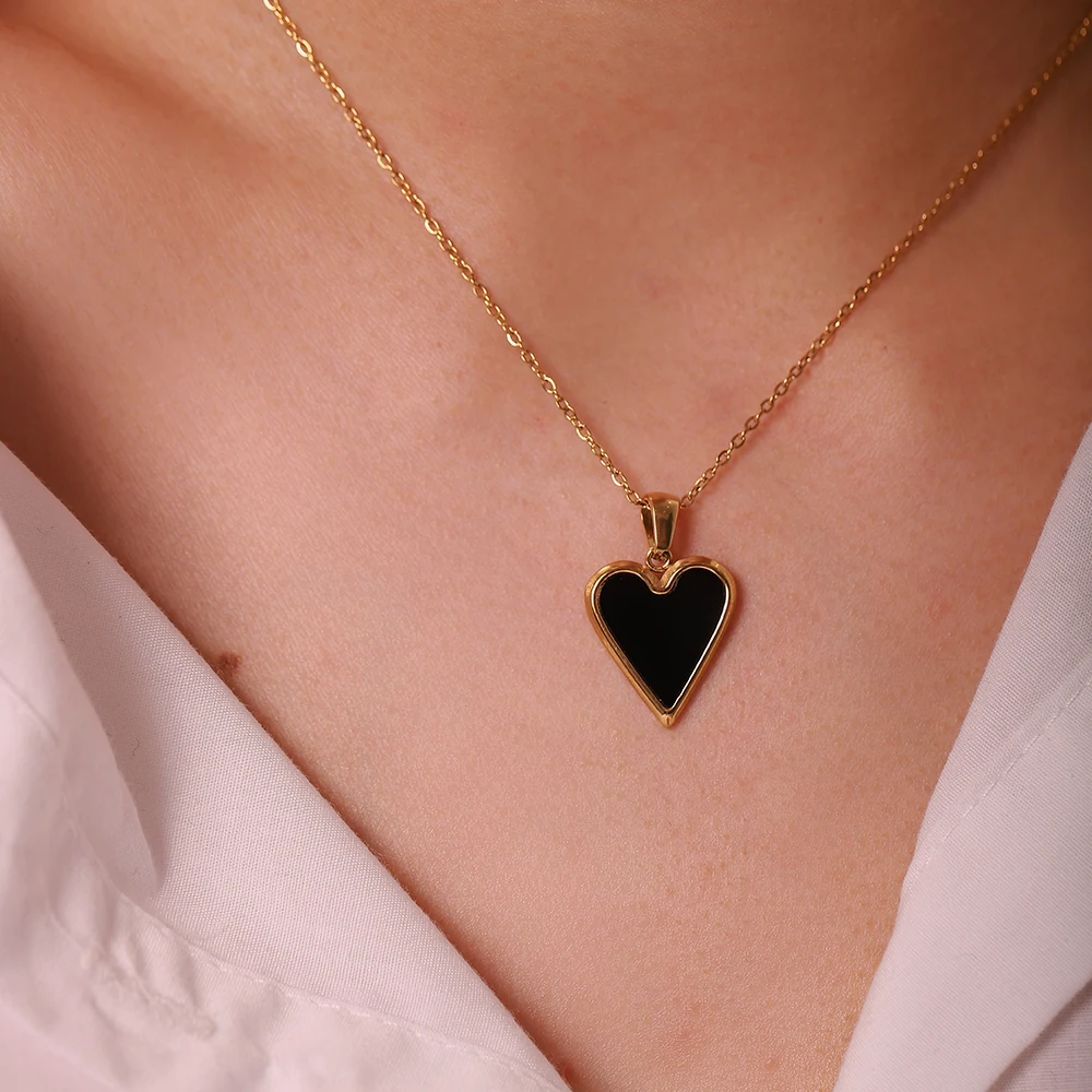 Модное ожерелье Uworld в форме сердца из нержавеющей стали ювелирные изделия