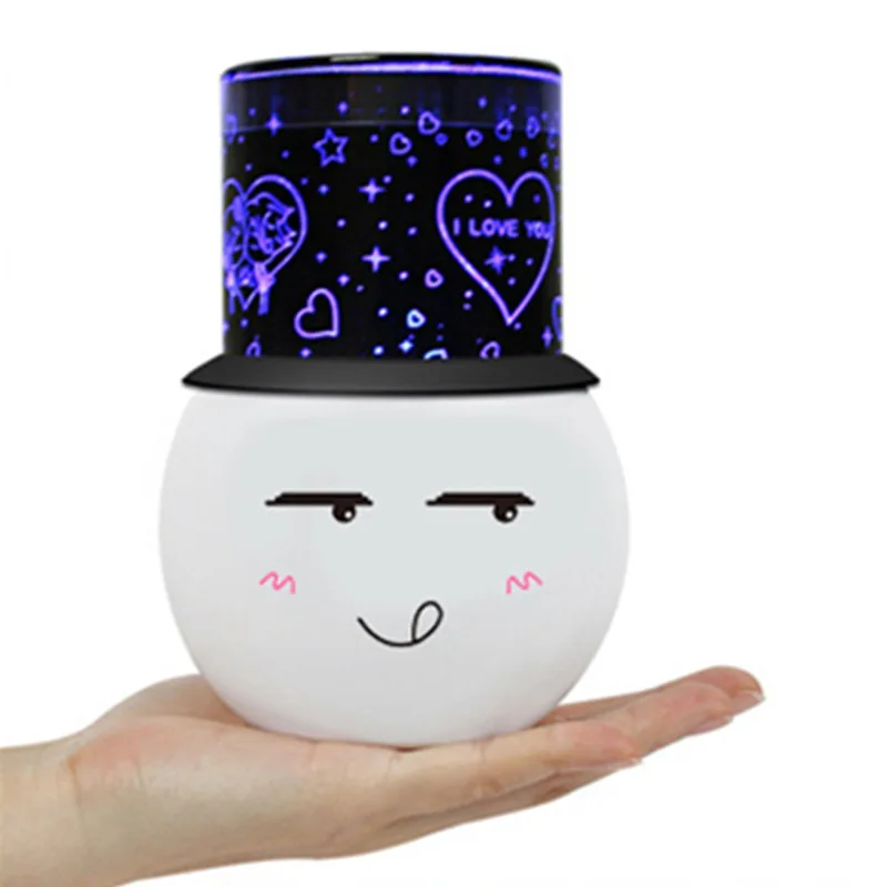 

Cartoon Romantic Projection Lamp Rechargeable Colorful LED Dream Atmosphere Lamp Creative Gift Sleeping Nightlight