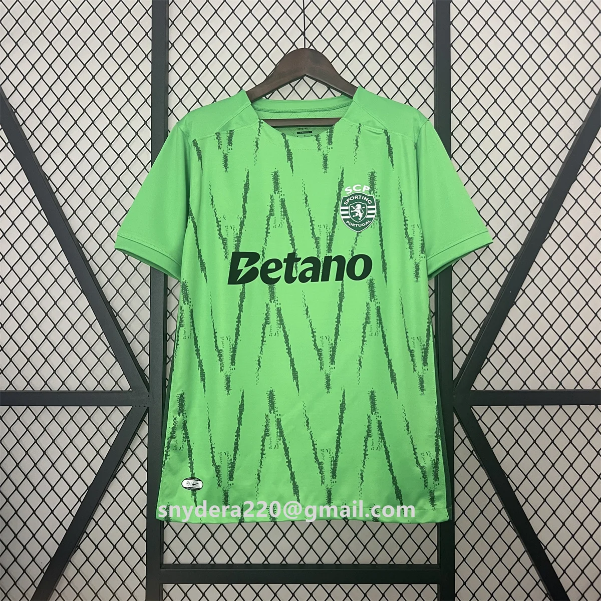 2024/25 Мужская зеленая быстросохнущая одежда Lisbon Third Away тренировочная футбольная