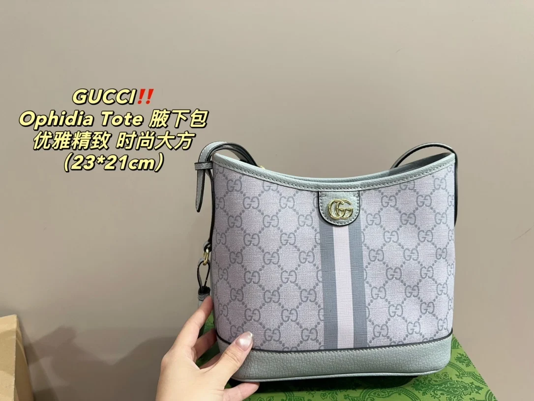 точная копия 1:1 Сумка Ophidia Tote Подмышечная Сумка-ведро В Стиле Gucci Сумка-тоут Через