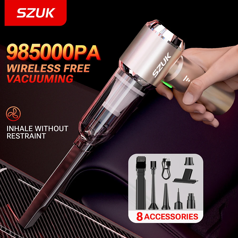 Автомобильный пылесос SZUK C012 985000 па портативный ручной беспроводной мощный