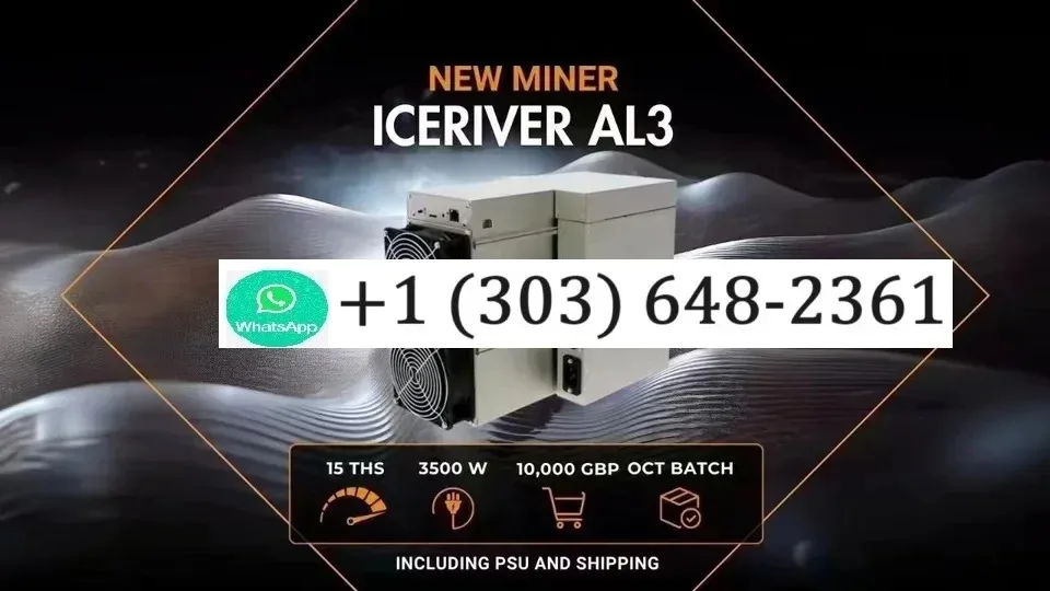 A1 FAST SHIPPING NEW IceRiver AL3 15 TH/s Alphenium Miner - New Release Alph