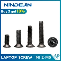 55 110pcs flat head laptop screw m1 2 m1 4 m1 6 m1 7 m2 m2 5 m3 m4 m5 carbon steel phillips computer screw for lenovo samsung