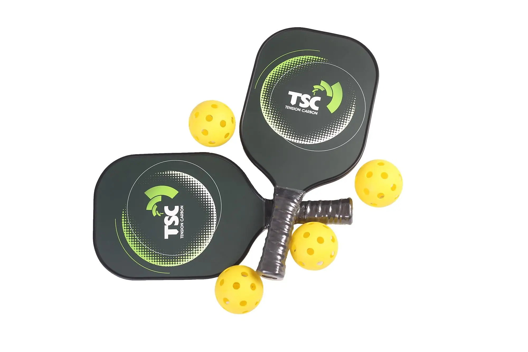 Pickleball Paddle Set Hot Selling Black Graphite Composite 2Pcs And 4Pcs Balls | Cricket
