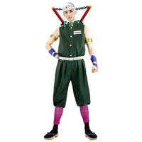 dazcos uzui tengen cosplay costume with arm accessory and headband for men kimetsu no yaiba uzui tengen cosplay costume uniform