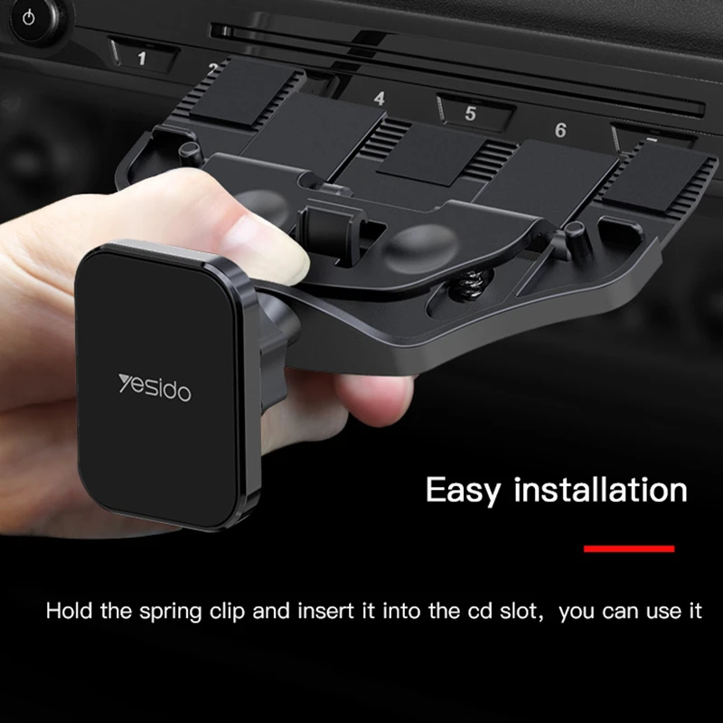 Najtaniej Uchwyt Magnetyczny Yesido Car CD Slot Air Vent Stojak Uniwersalny Uchwyt Na Telefon Komórkowy Regulowane Uchwyty Na Telefony Komórkowe Dla Xiaomi