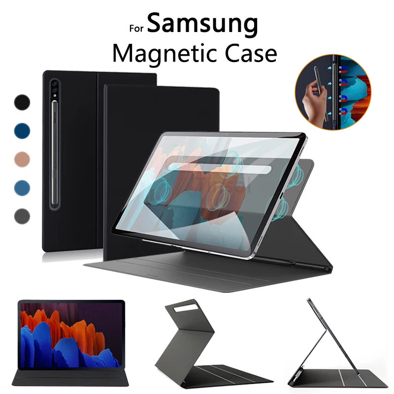 

Чехол с держателем для карандашей и магнитной подставкой для Samsung Galaxy Tab S8 Plus Ultra 11 12,4 14,6 2022 дюйма
