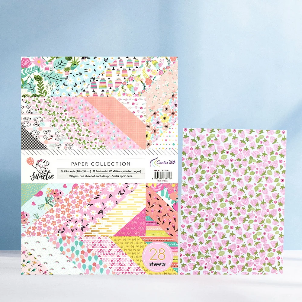 Креативный путь A5 & A6 Скрапбукинг шаблон ремесло дизайнер декоративные бумаги с одной стороны дизайн фона оригами пакет 28 шт