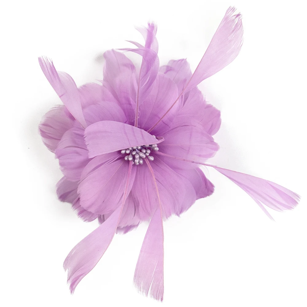 

1920S Fascinator Pin Hairclip for Women Feather Flower Brooch&Clip Headpiece Headdress With Feathers Ladies Plumage Accessories