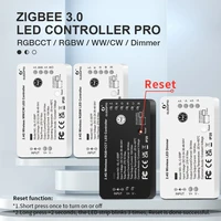 gledopto zigbee 3 0 led strip controller pro reset key rgbcct wwcw alexa tuya smart life smartthings app voice rf remote switch
