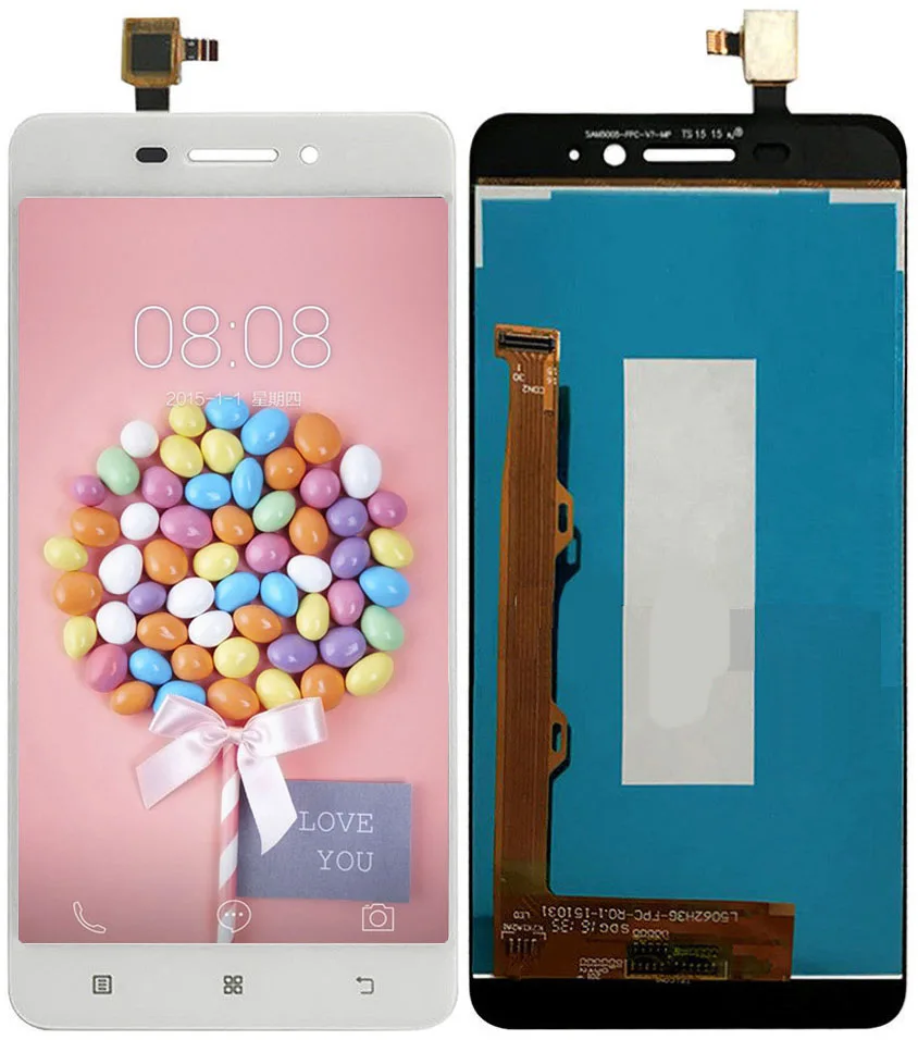 Дисплей для Lenovo S60 в сборе с тачскрином белый