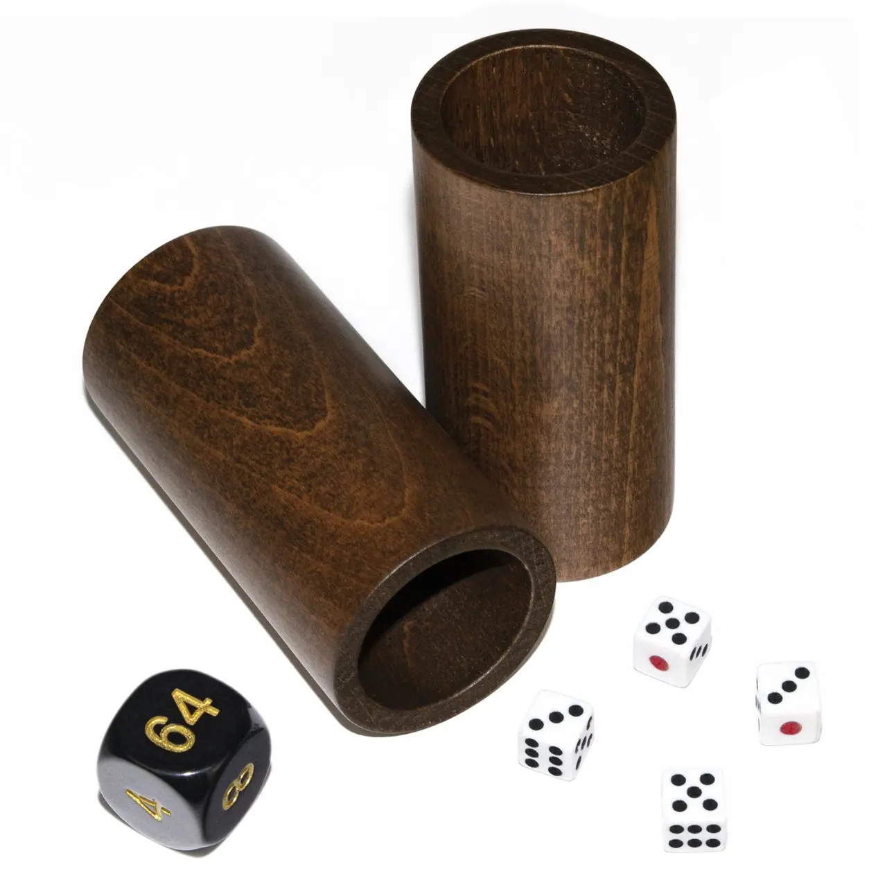 Wooden Dice Cups Board Games Backgammon Material Fun Time Special Design Vido Cube Hot Sale Made of Walnut Wood Hot Sale