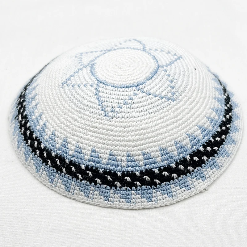 Еврейский КИППА 14-16 см еврейский Израиль ручной работы вязаный хлопок Kippah Yarmulke