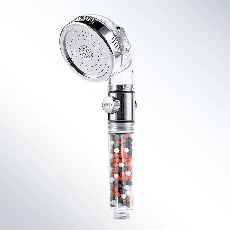 

Насадка для душа высокого давления с 3-режимной насадкой для душа с дождевой насадкой, экономия воды, спа, турмалиновый фильтр, аксессуары для ванной комнаты