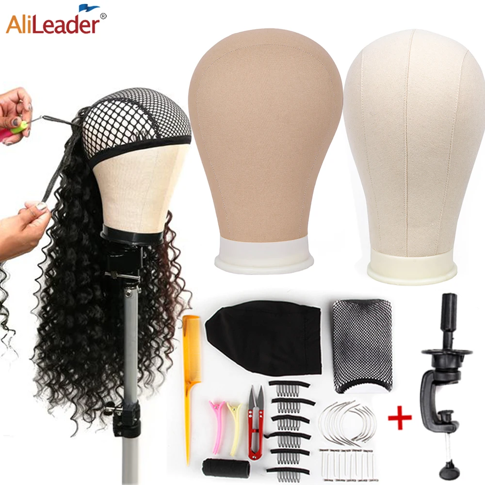 

Wig Canvas Head for Making Wigs Professional Tripod Head Wig Caps Hair Clip Comb Hair Net Hair Pins Sewing Threads Wig Tools