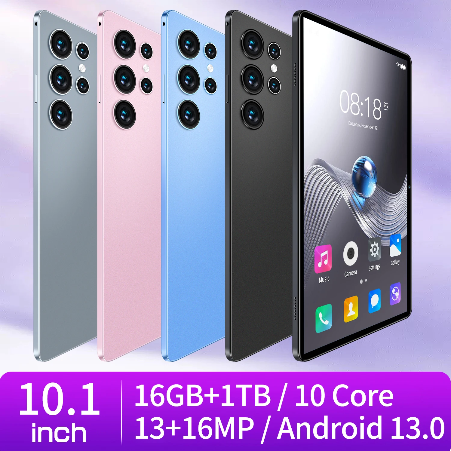 

2023 Arrival Stand Tablette Bluetooth Sans Fil 10cœurs Android13.0 Google Holder 16 Go + 1 To carte oculaire avec coque Hôtel US