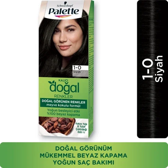 

Перманентные натуральные цвета в палитре 1-0 женская черная краска для волос