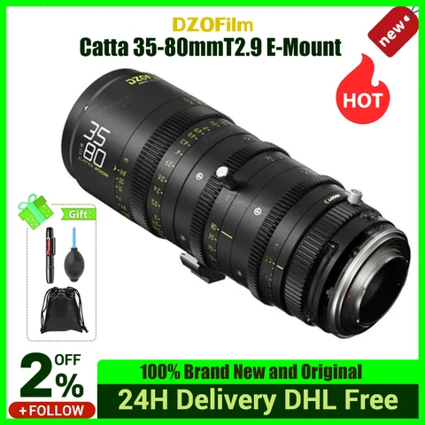 DZOFilm Catta 35-80 мм T2.9 E-Mount Cine Zoom объектив камеры (черный) для фотографии
